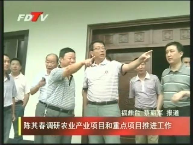 陳其春調(diào)研農(nóng)業(yè)產(chǎn)業(yè)項目和重點項目推進(jìn)工作