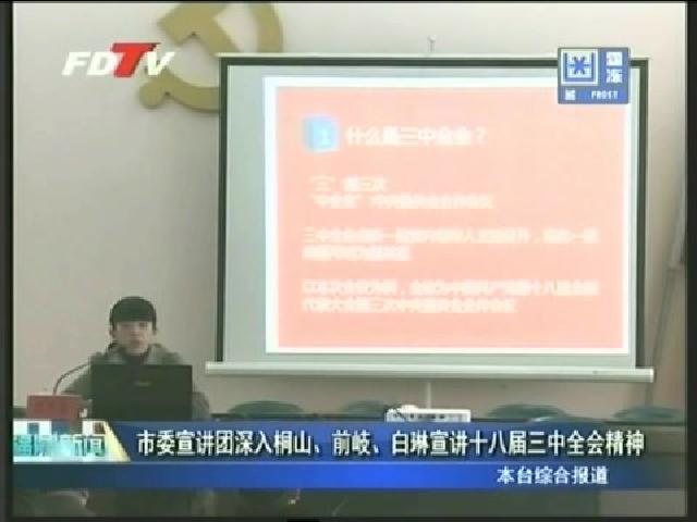 市委宣講團深入桐山、前岐、白琳宣講十八屆三中全會精神