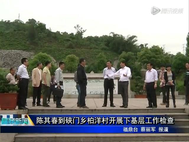 陳其春到硤門鄉柏洋村開展下基層工作檢查