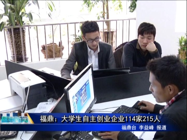 福鼎：大學生自主創業企業114家215人