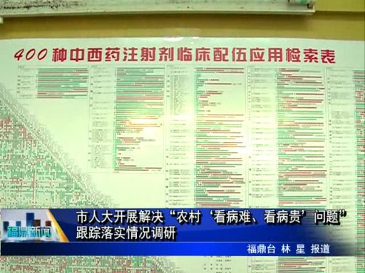 市人大開展解決“農村‘看病難、看病貴’問題”跟蹤落實情況調研