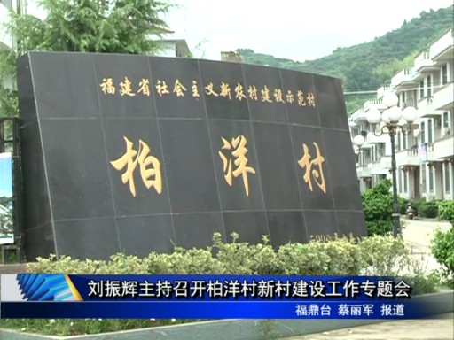 劉振輝主持召開柏洋村新村建設(shè)工作專題會