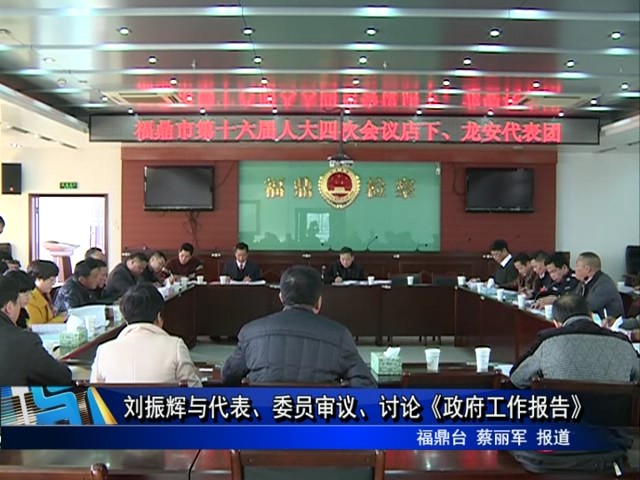 劉振輝與代表、委員審議、討論《政府工作報告》