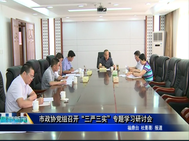 市政協黨組召開“三嚴三實”專題學習研討會