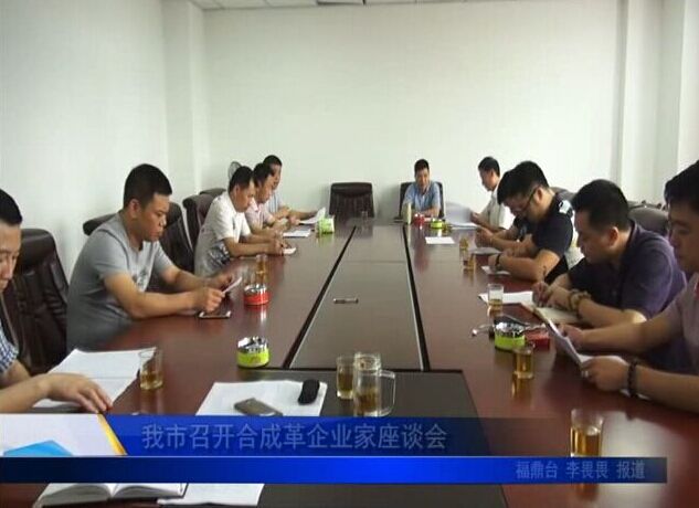 我市召開合成革企業家座談會