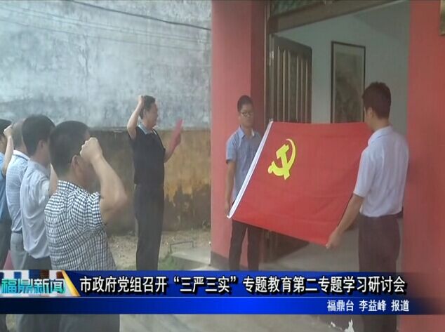 市政府黨組召開“三嚴三實”專題教育第二專題學習研討會