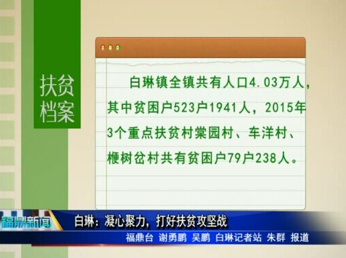 白琳：凝心聚力，打好扶貧攻堅戰