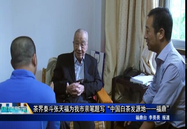 茶界泰斗張天福為我市親筆題寫“中國白茶發源地——福鼎”