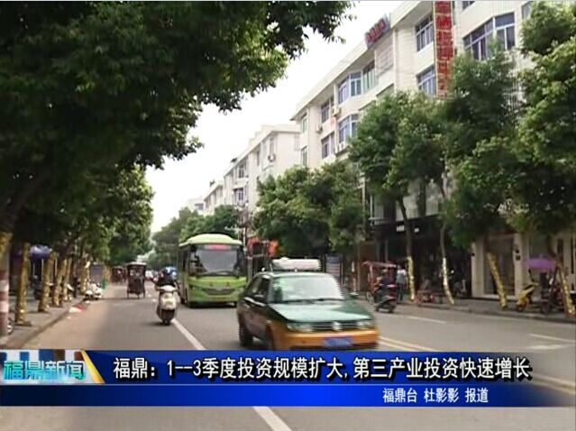 福鼎：1--3季度投資規模擴大,第三產業投資快速增長