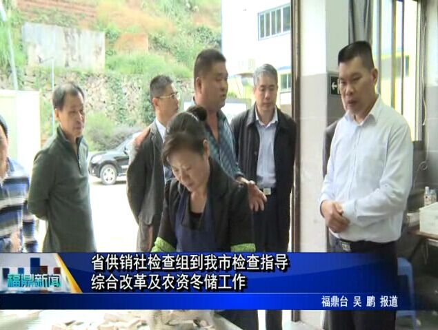 省供銷社檢查組到我市檢查指導綜合改革及農資冬儲工作