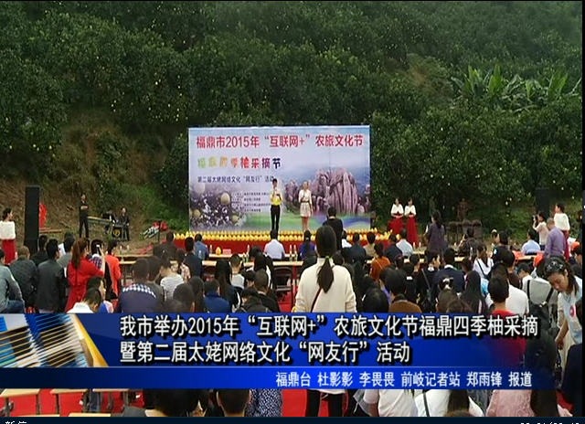 我市舉辦2015年“互聯網+”農旅文化節福鼎四季柚采摘暨第二屆太姥網絡文化“網友行”活動