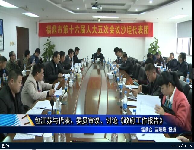 包江蘇與代表、委員審議、討論《政府工作報告》