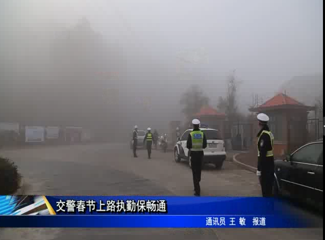 交警春節上路執勤保暢通