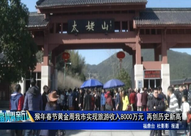 猴年春節黃金周我市實現旅游收入8000萬元 再創歷史新高
