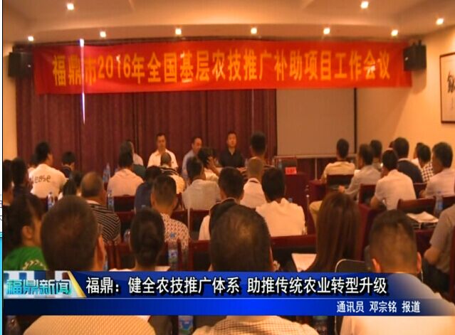福鼎：健全農技推廣體系 助推傳統農業轉型升級