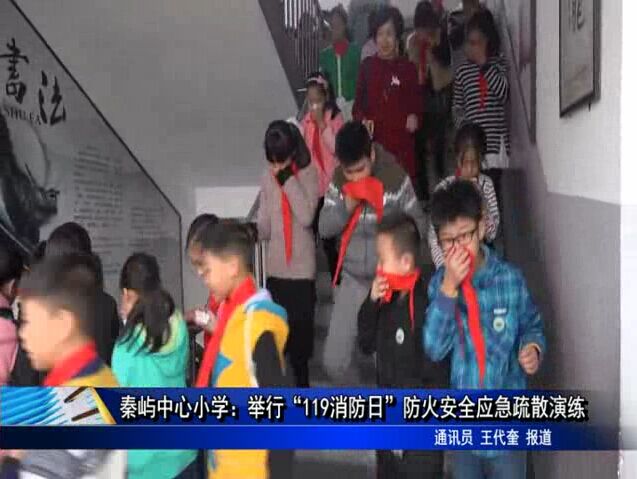秦嶼中心小學：舉行“119消防日”防火安全應急疏散演練