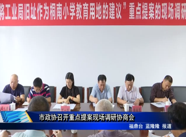 市政協召開重點提案現場調研協商會