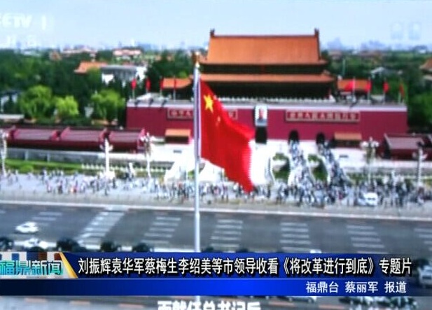 劉振輝袁華軍蔡梅生李紹美等市領導收看《將改革進行到底》專題片