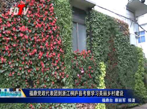 福鼎黨政代表團到浙江桐廬縣考察學習美麗鄉村建設