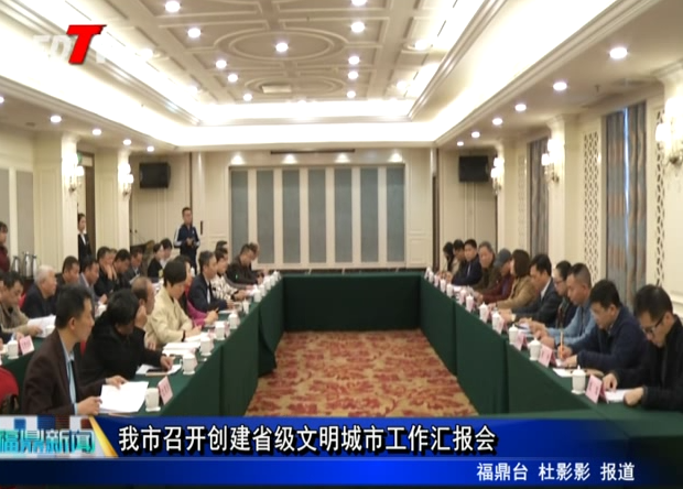 我市召開創建省級文明城市工作匯報會