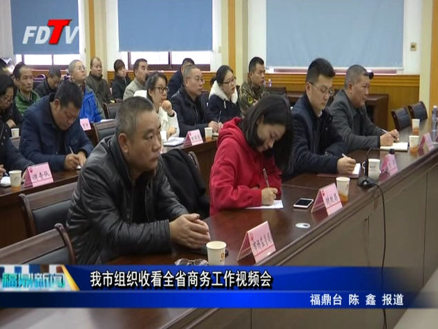 我市組織收看全省商務工作視頻會
