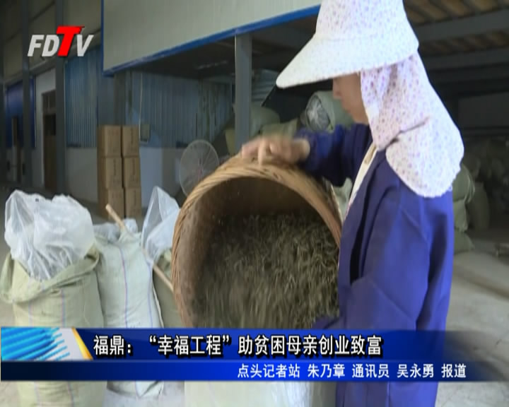 福鼎：“幸福工程”助貧困母親創業致富