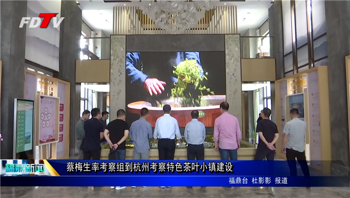 蔡梅生率考察組到杭州考察特色茶葉小鎮建設