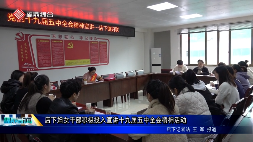 店下婦女干部積極投入宣講十九屆五中全會精神活動