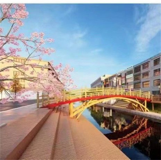 最新進展！跨河廊橋主體結構吊裝完成
