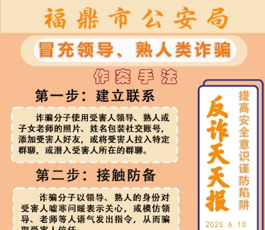 反詐天天報|冒充領(lǐng)導(dǎo)、熟人類詐騙